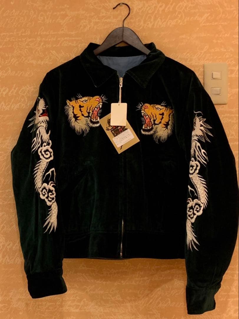 新品タグ付き XL テーラー東洋 襟付き別珍 スカジャン 両A面 港商