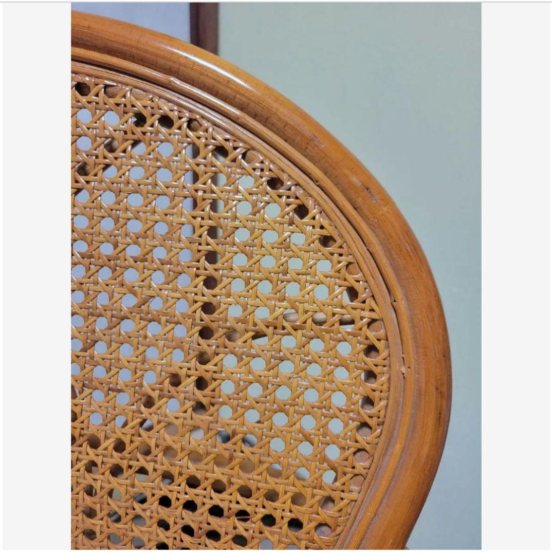 ラタン製椅子 布製クッション付き