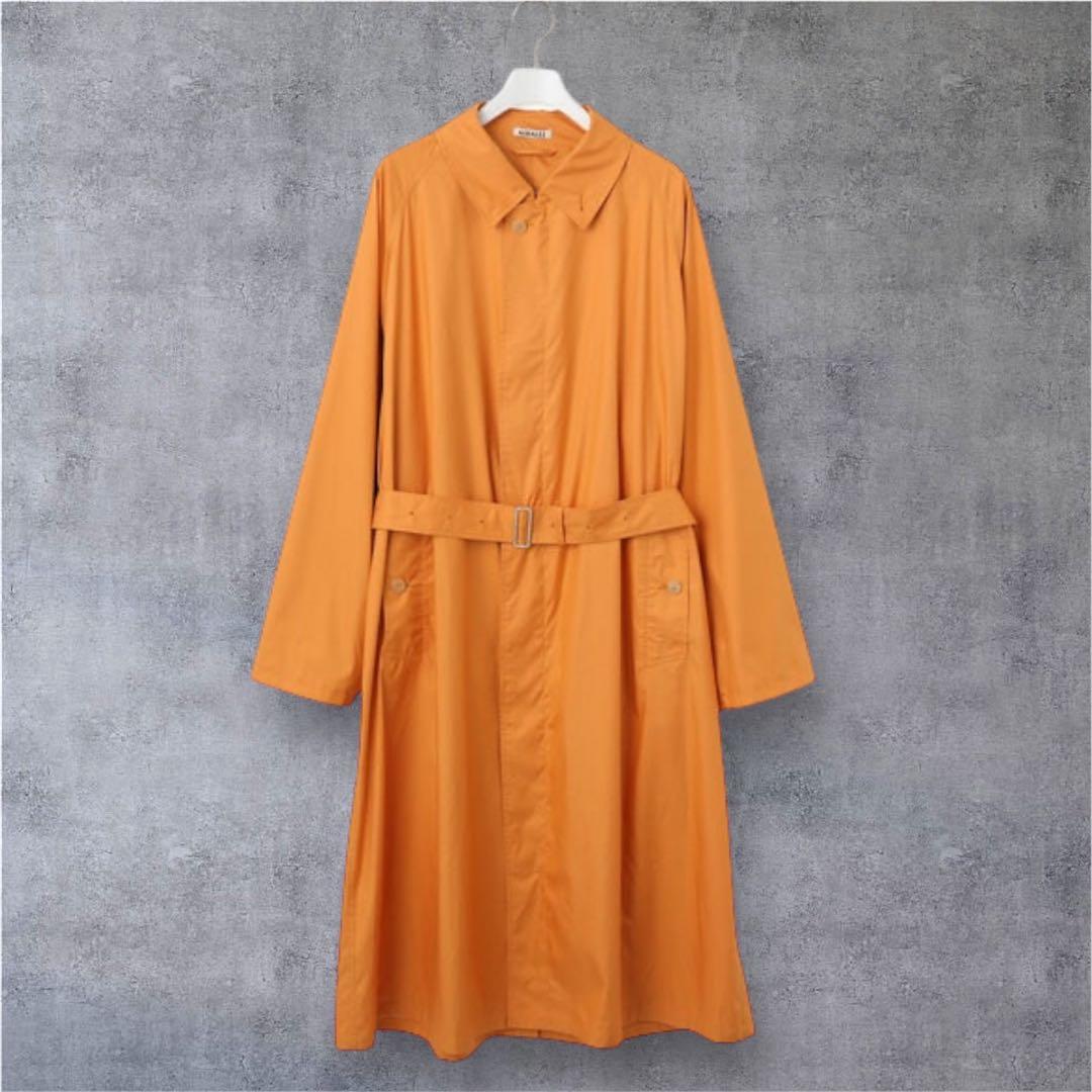 AURALEE Soutien Collar Coat オレンジ　ポリサイズ4