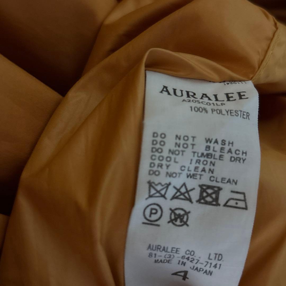 AURALEE Soutien Collar Coat オレンジ　ポリサイズ4