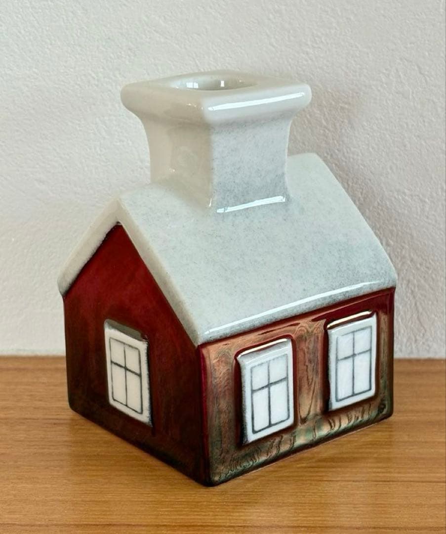 【窓立体型】ARABIA ヘルヤ ハウスキャンドルホルダー Talo レッド