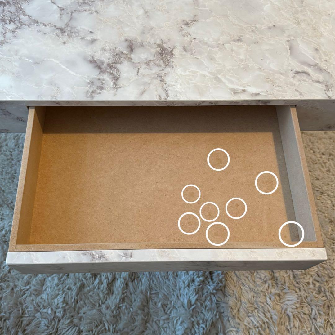 ローテーブル センターテーブル　大理石✖︎コンクリート調　シンプルデザイン