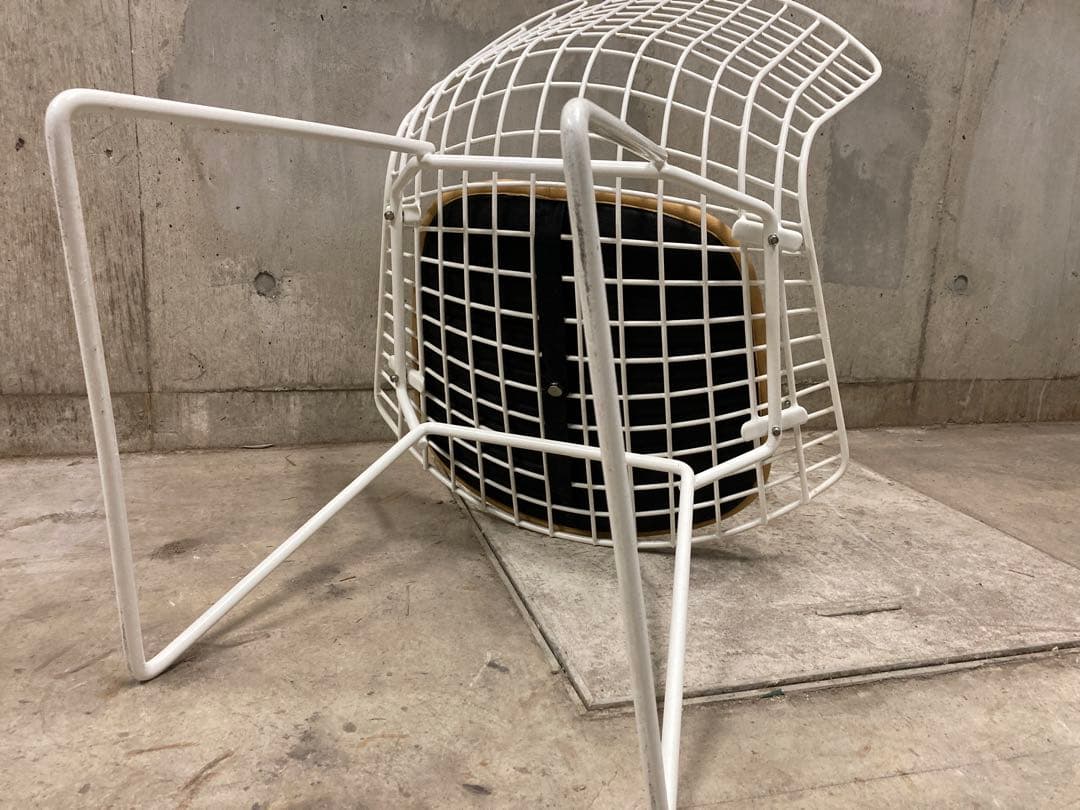 名作 正規Knoll ハリー・ベルトイア ワイヤー チェア③バルセロナ