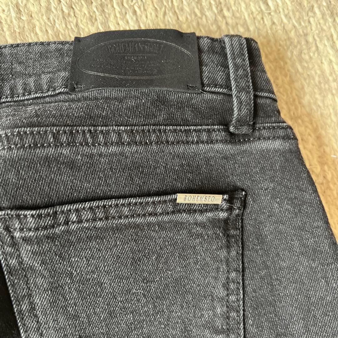 BOHEMSEO 黒 フレアデニム