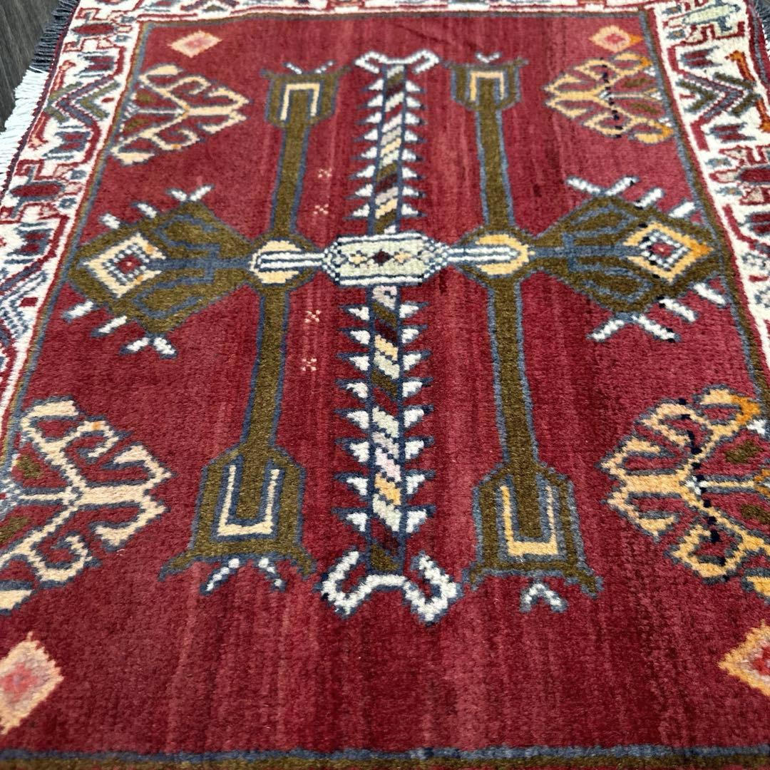 68x52cmペルシャバルーチ絨毯 トライバルラグ ヴィンテージラグ