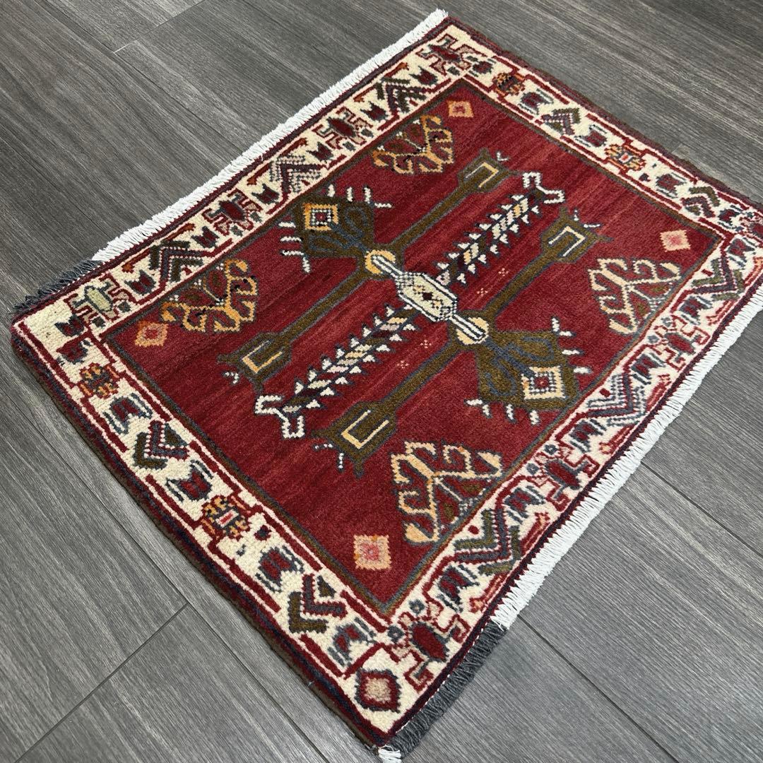 68x52cmペルシャバルーチ絨毯 トライバルラグ ヴィンテージラグ