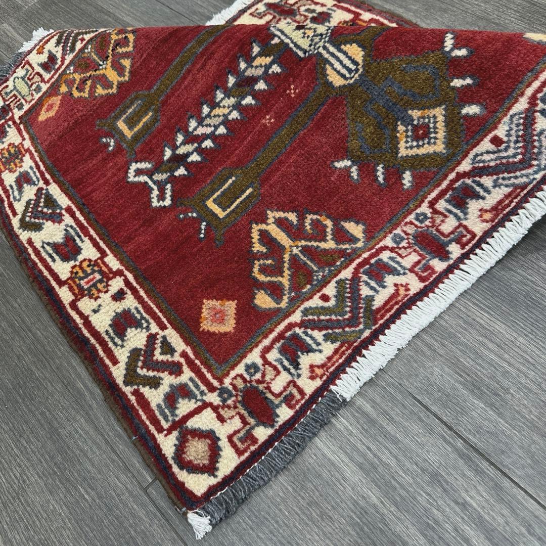 68x52cmペルシャバルーチ絨毯 トライバルラグ ヴィンテージラグ