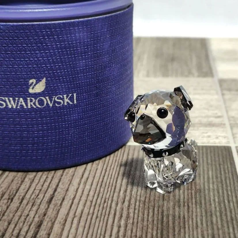 スワロフスキー パグ 犬 置物 SWAROVSKI