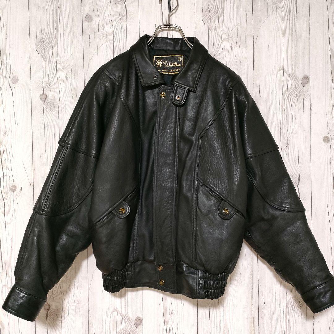 レザージャケット ボンバージャケット フライトジャケット 本革 スペイン製 L