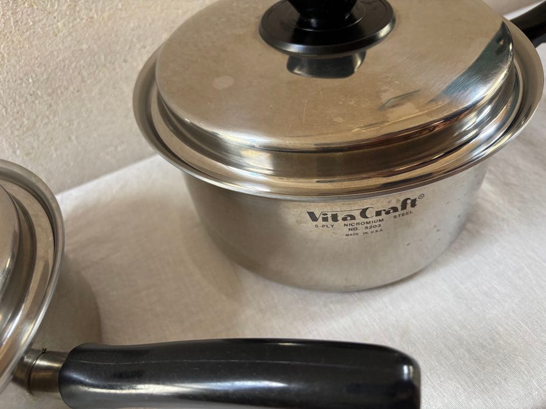 ビタクラフト片手鍋2点　No.5202　No.5203 5層