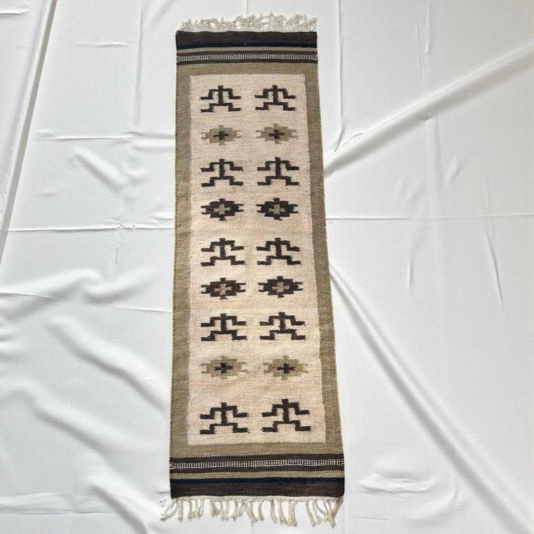 Euro Vintage ネイティブ柄 民族柄 モロッコ ナバホ ウール ラグ