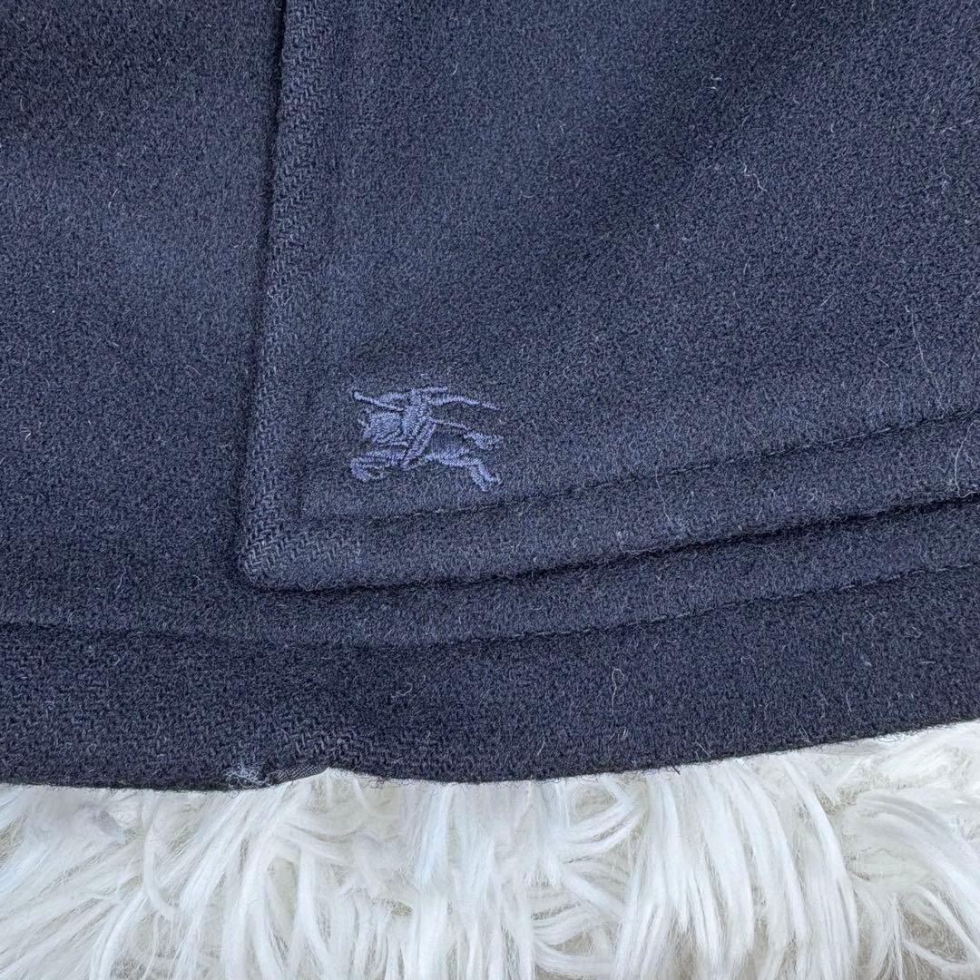 【美品】バーバリー　ダッフルコート　メガチェック　黒　ウール　Sサイズ相当