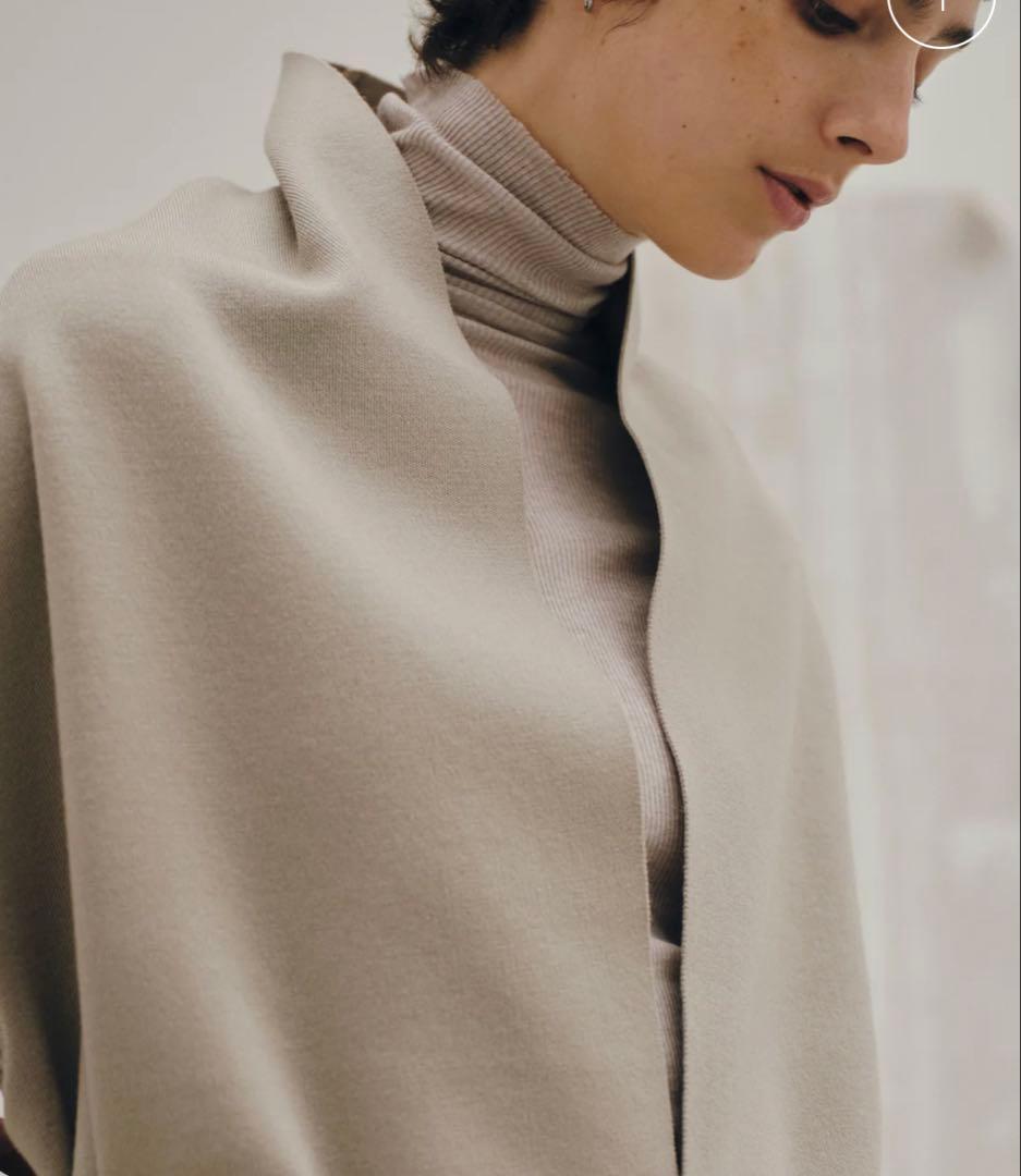 ソージュ soejuウール混ニットジレ グレージュ