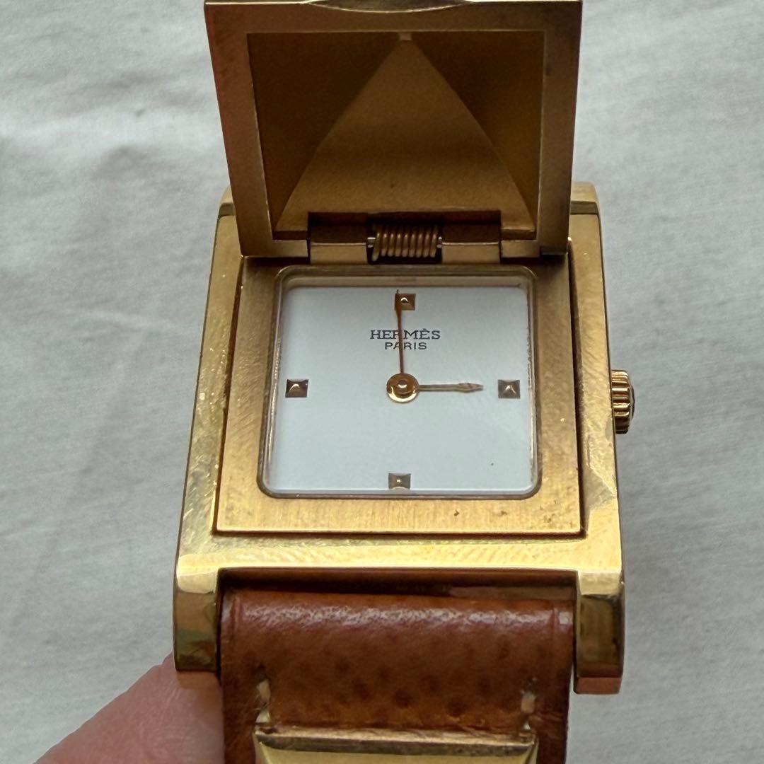 【稼働品】エルメス■メドール レディースウォッチ 96