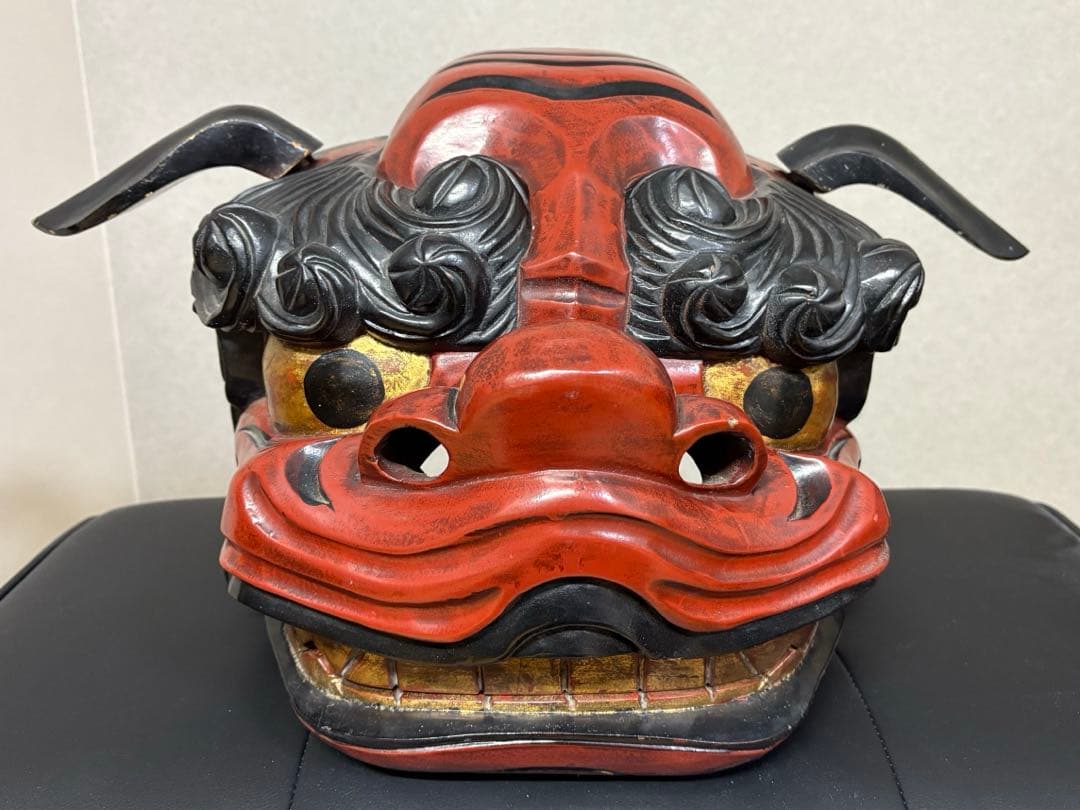 木製 獅子頭