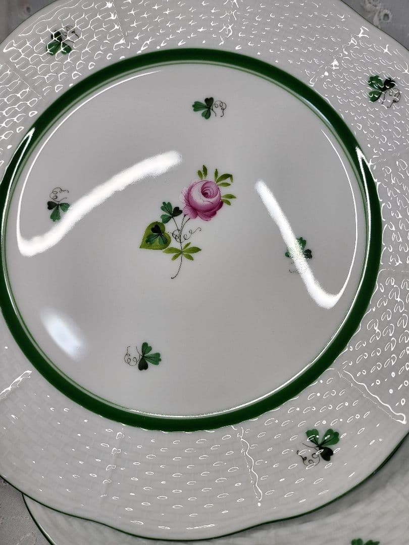 未使用✨ヘレンド ウィーンの薔薇 プレート 中皿 ピンク ローズ✨希少23cm