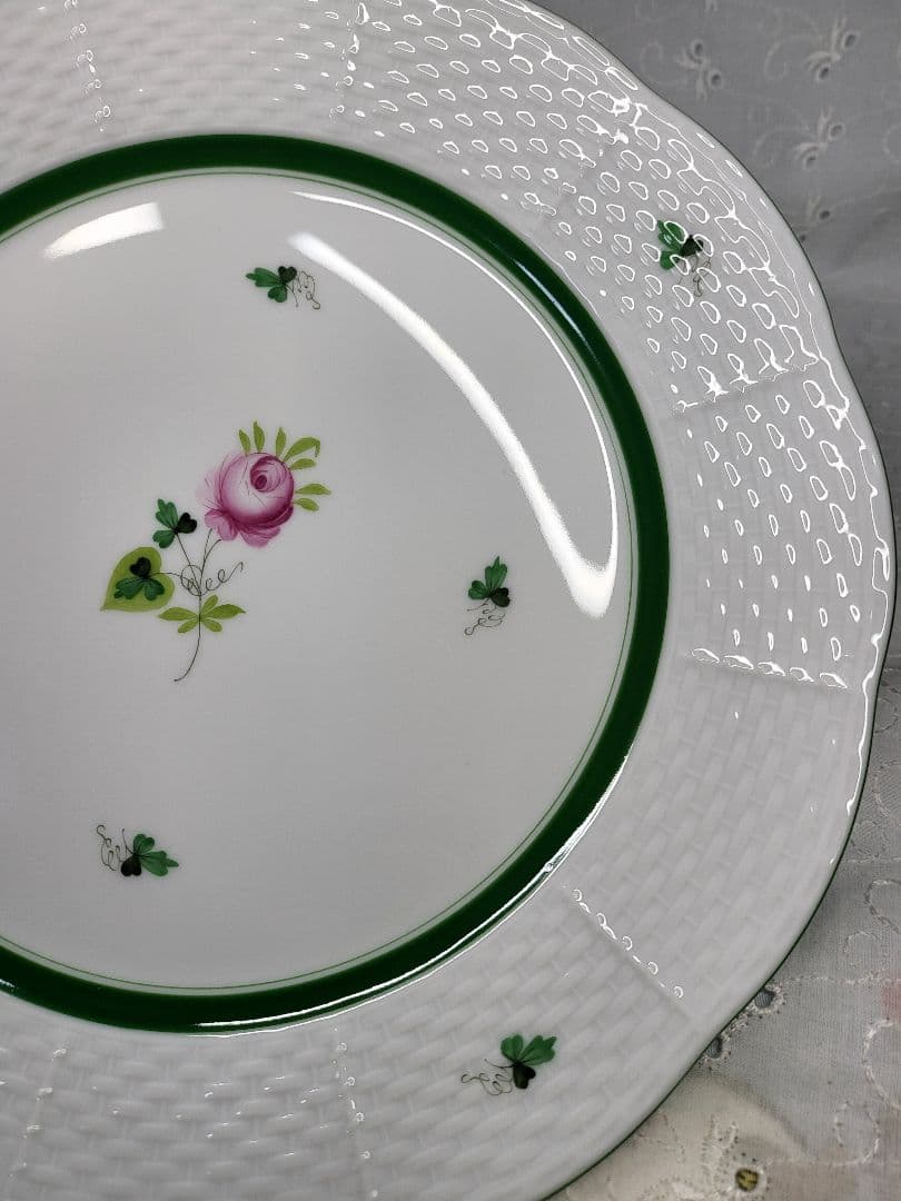 未使用✨ヘレンド ウィーンの薔薇 プレート 中皿 ピンク ローズ✨希少23cm