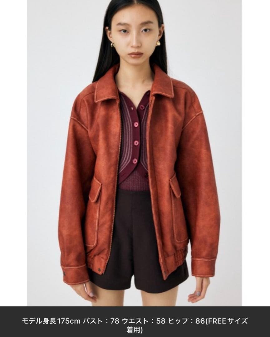 MOUSSY F/LEATHER A-2 FLIGHT ジャケット