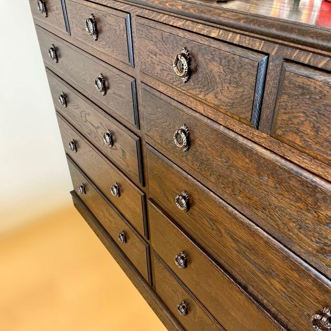 【美品】たんす　チェスト　ビンテージ　幅150 高さ108 ダークブラウン　箪笥