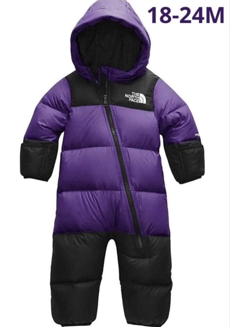 ノースフェイス ベビー ダウン アウター ヌプシ 700 パープル ブラック