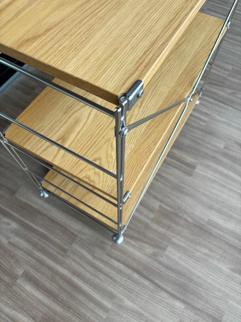 無印良品 MUJI ステンレスユニットシェルフ オーク材棚セット ワイド 小