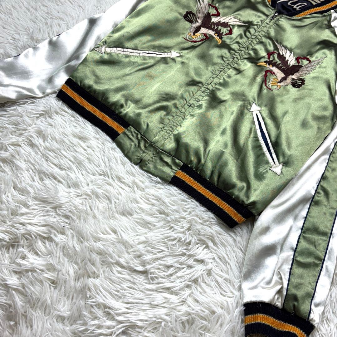 テーラー東洋 スカジャン リバーシブル 舞妓 日本地図 鷹 富士山 Mサイズ