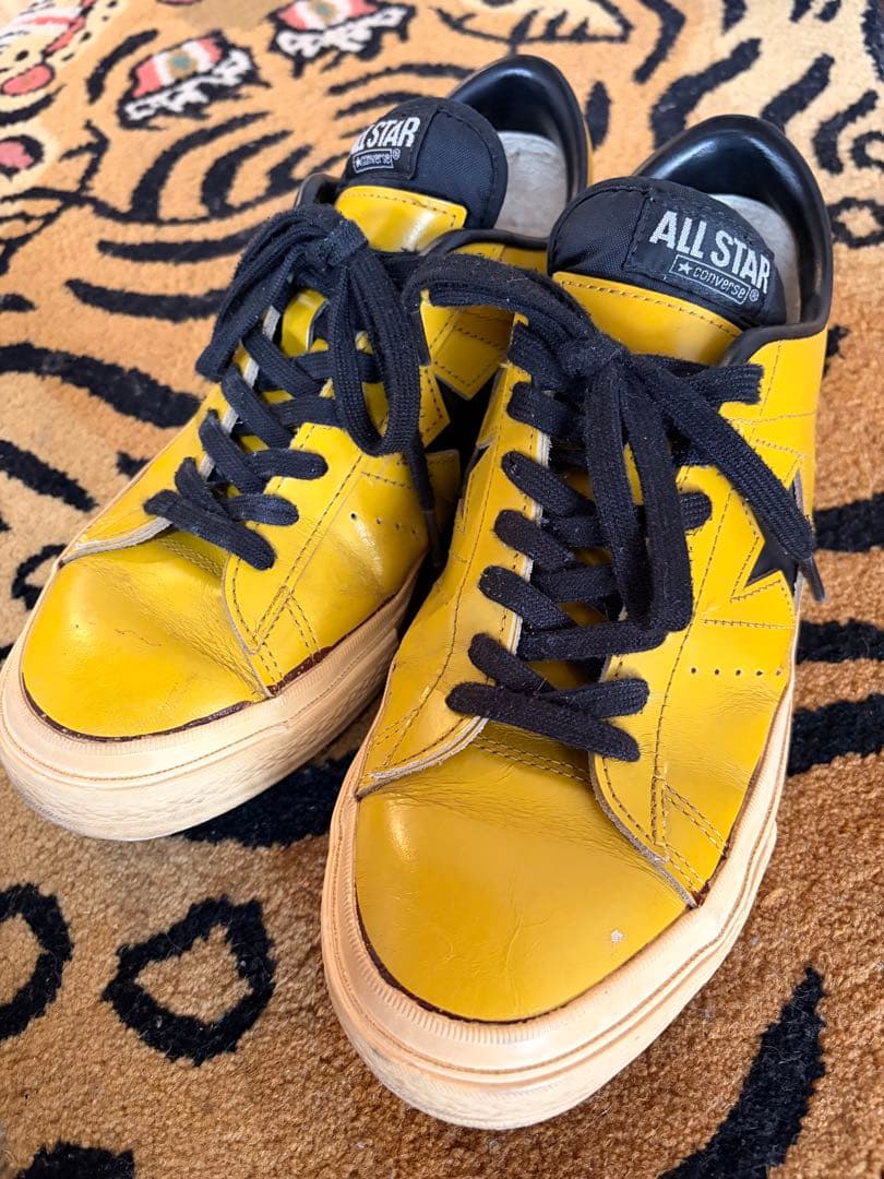 90s コンバース ワンスター 日本製 US8 マスタード からし