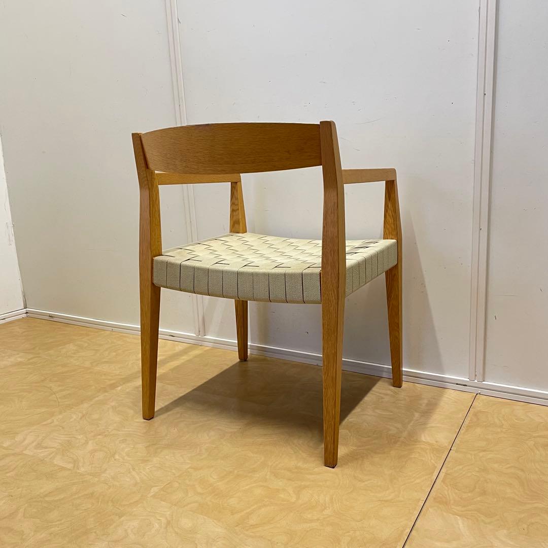 ビンテージ アームチェア チェア 椅子 イス 北欧スタイル オーク材 布テープ