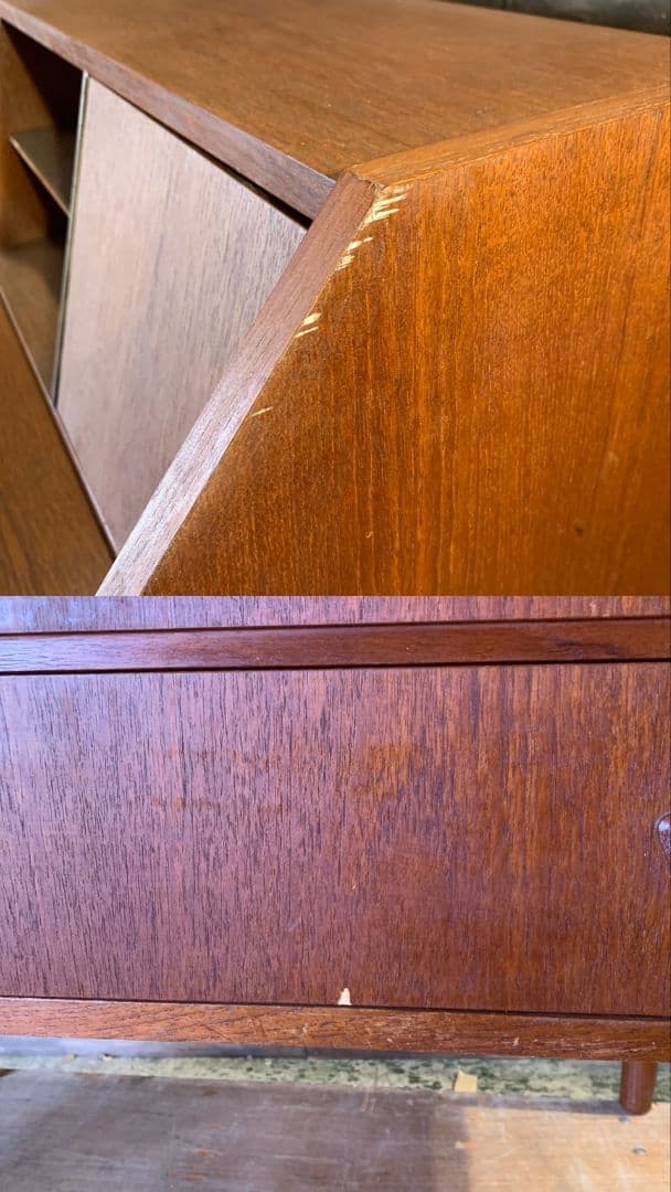 G879\" 北欧家具 ビンテージ ライティングビューロ 机 チーク材