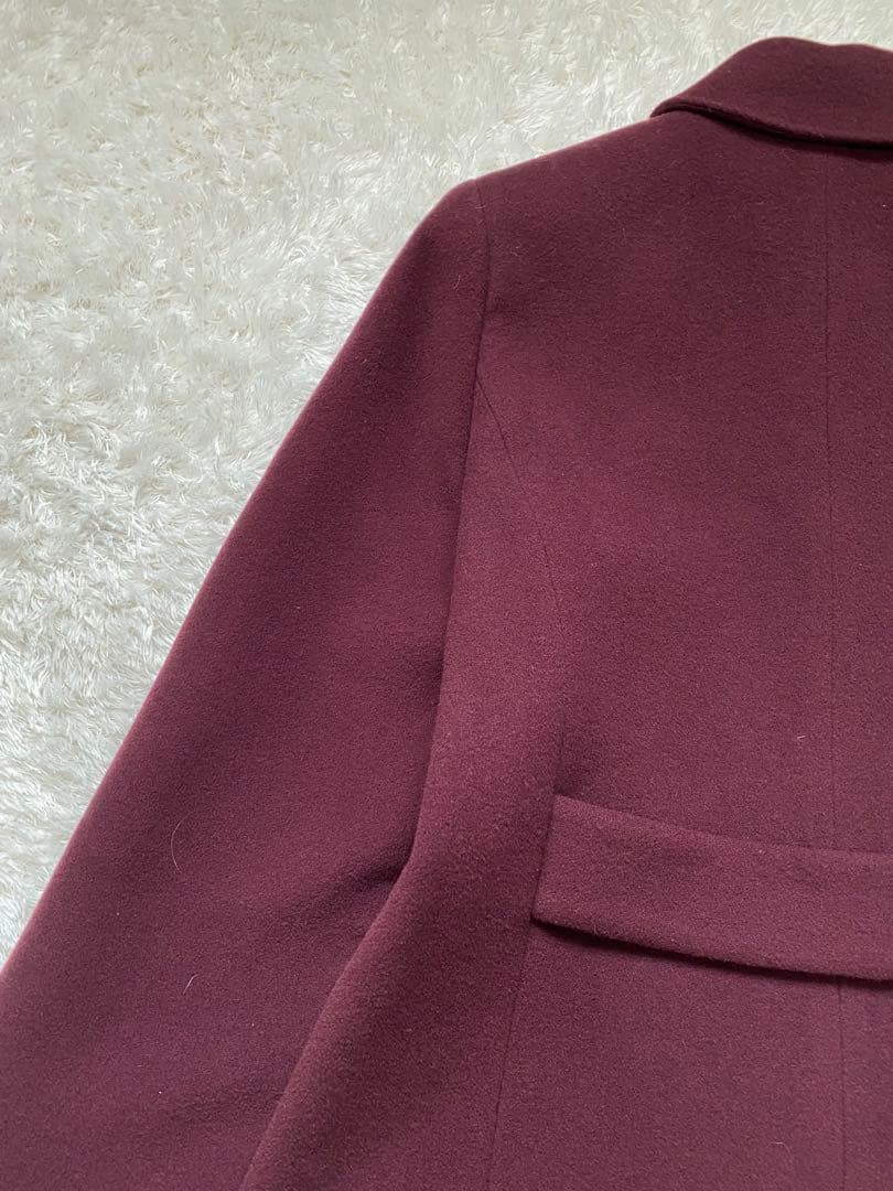 ✨美品✨Leilian レリアン カシミヤ ステンカラー コート ボルドー11号