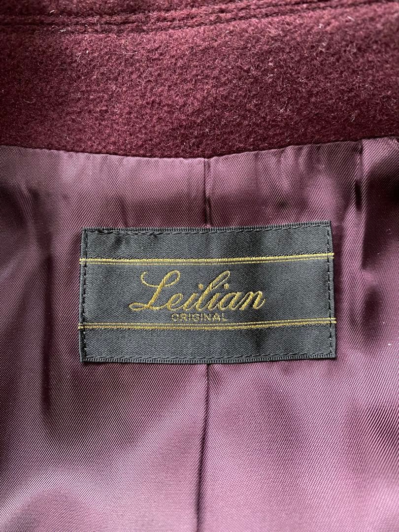 ✨美品✨Leilian レリアン カシミヤ ステンカラー コート ボルドー11号