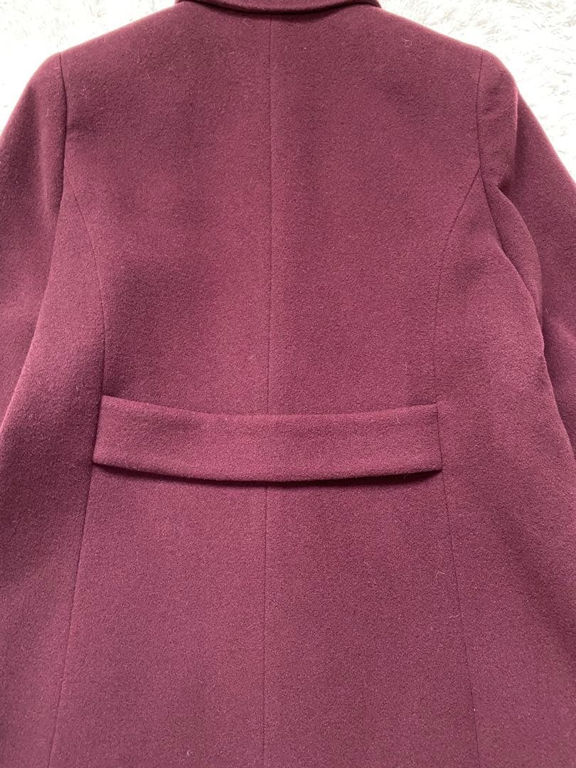 ✨美品✨Leilian レリアン カシミヤ ステンカラー コート ボルドー11号