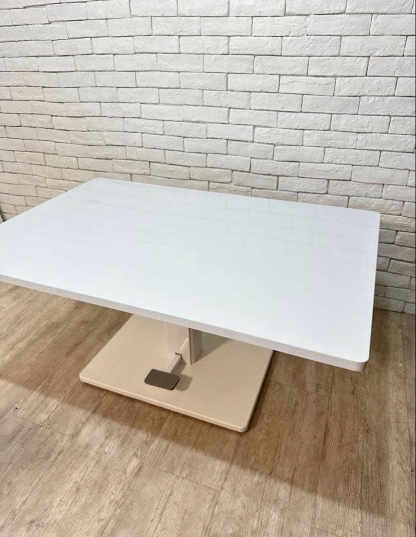 ①【東京都内23区配送無料】昇降テーブル　ダイニング　センター　リビング　食卓