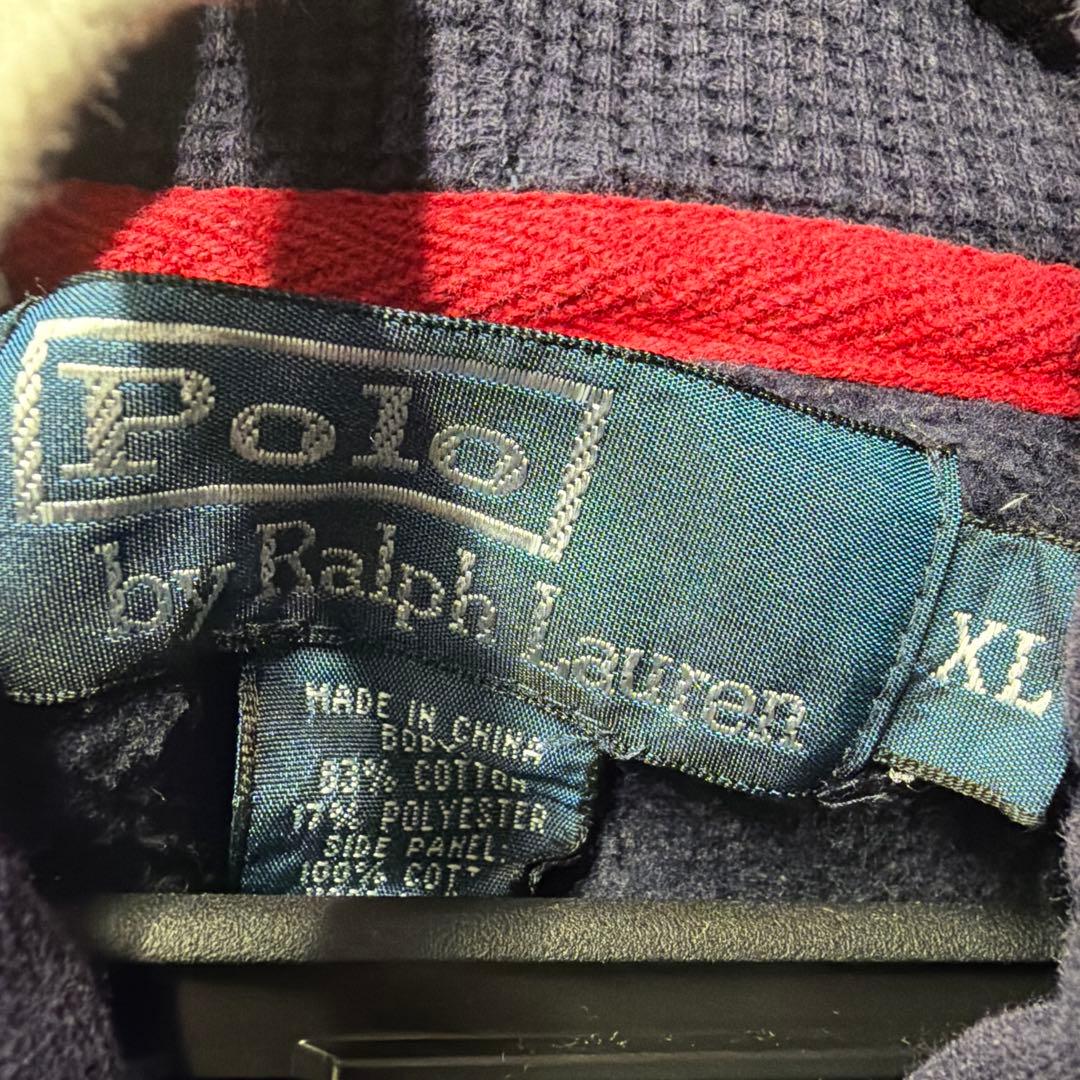 【美品×希少】ビックポニー×サーマル RalphLauren フルジップパーカー