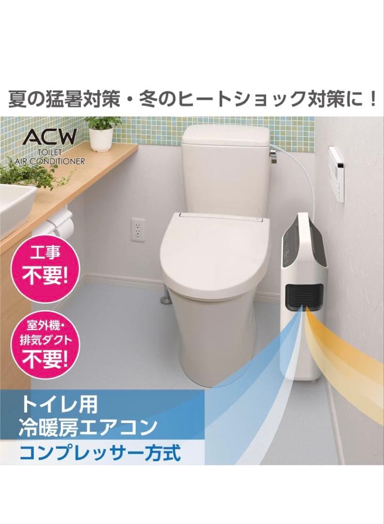 未使用　トイレ用エアコン 冷暖房機能 スリム設計　ACW A10-TA-208