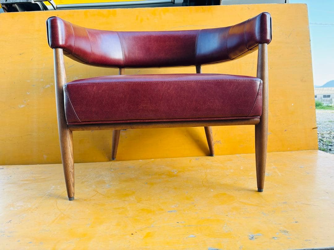 J56★アスプルンド★美品 アームチェア ラウンジチェア レザー 木製フレーム