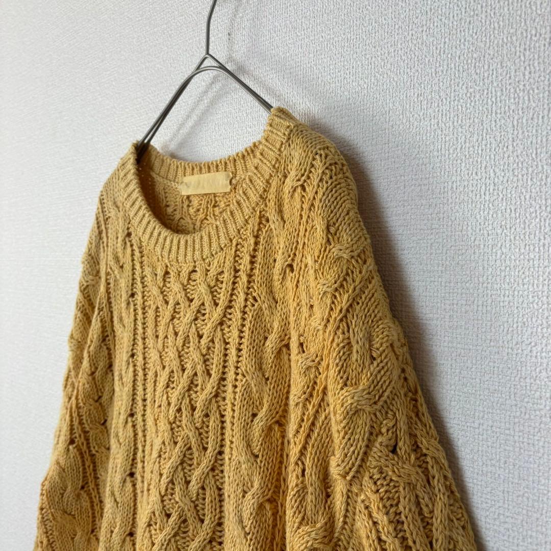 美品 PRISTINE プリスティン M オーガニックコットン ニット 草木染め