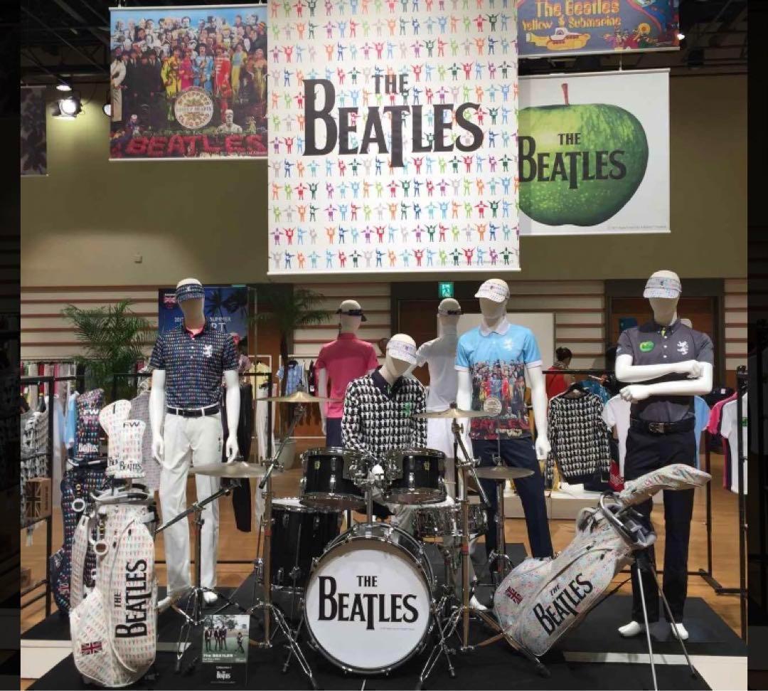 アドミラルゴルフ ビートルズ コラボ ニット ブラック 総柄 Lサイズ