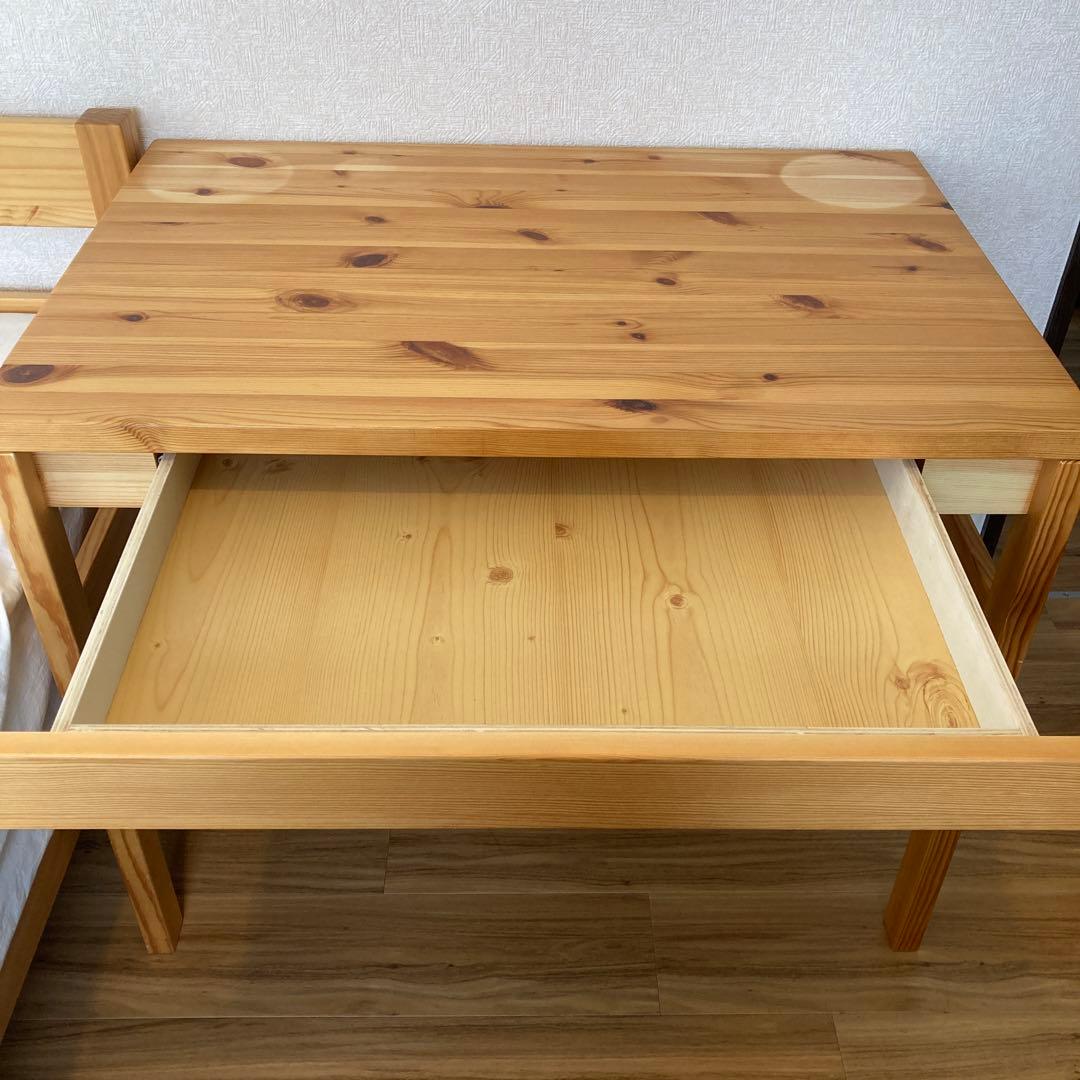無印良品　パイン材デスク　机