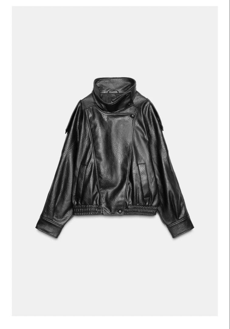 ZARA、フェイクレザージャケット、新品未使用、タグ付き