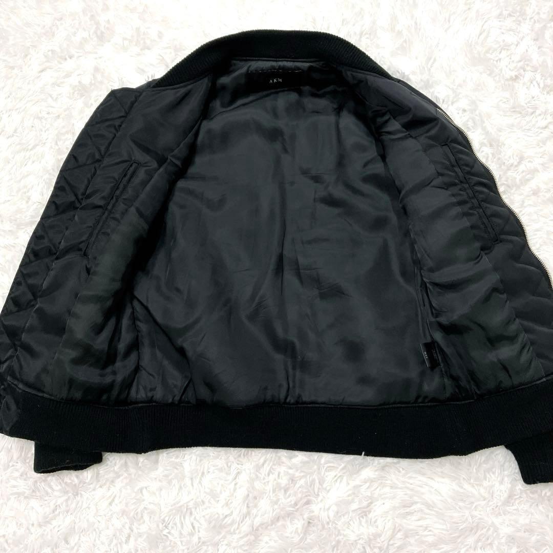 最終特価‼️　美品✨　AKM MA-1 ブルゾン　ヘビーナイロン　カシミヤ　M 黒