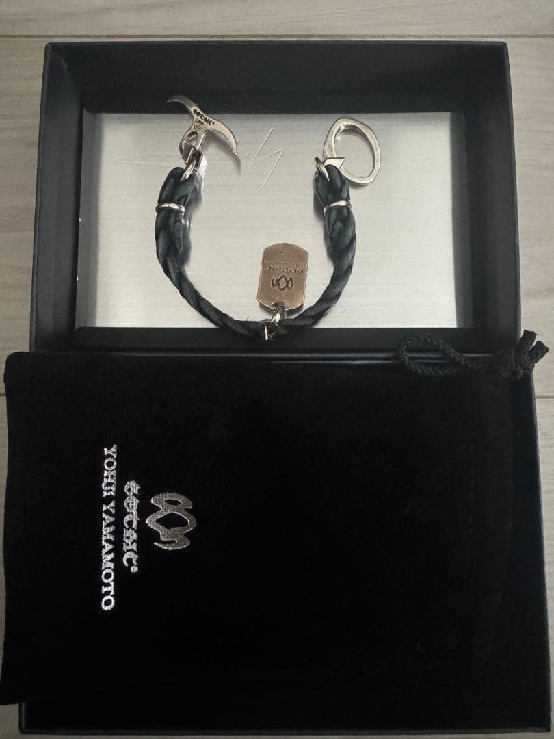 【美品】ヨウジヤマモト　ブレスレット　ドッグタグ　レザー　アクセサリー