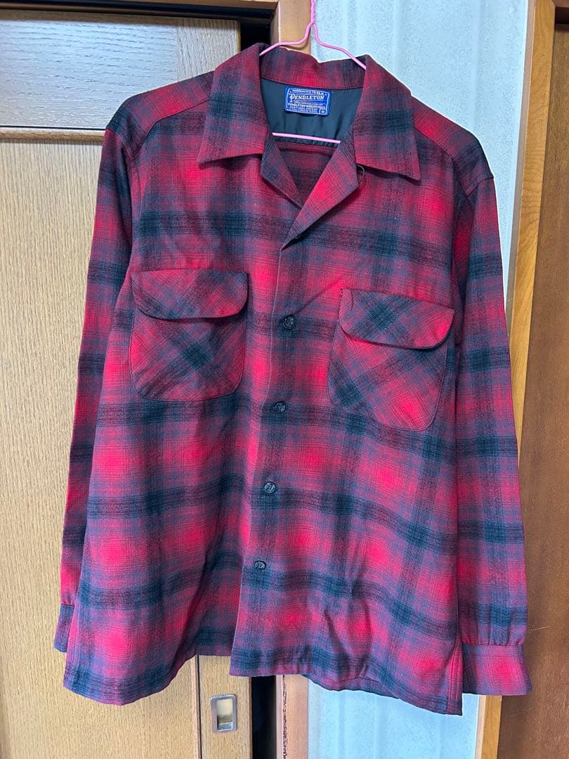 【美品】60's ペンドルトン オンブレ シャドー チェック ウールシャツ