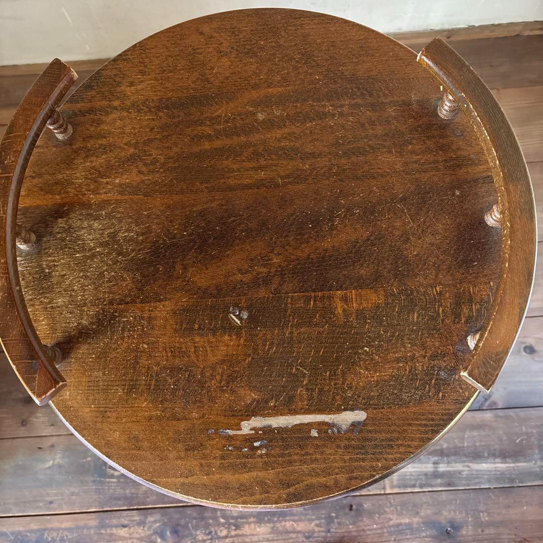 飛騨産業 キツツキ サイドテーブル コーヒーテーブル 丸テーブル　昭和レトロ