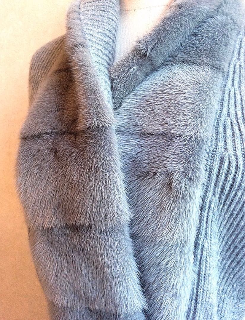 新年お値下げ！定価２２０万ロロピアーナベビーカシミアミンクファーロングジレコート