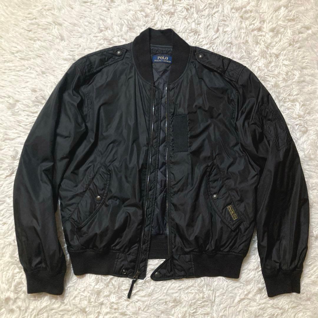 ポロ ラルフローレンMA-1 フライトジャケット　サイズL ブラック