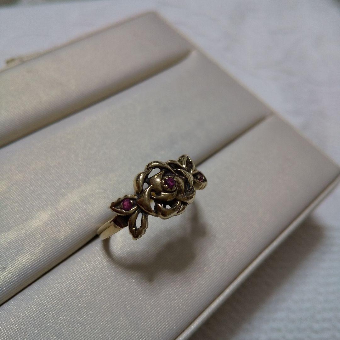 K9金バラ形リング1.7㌘