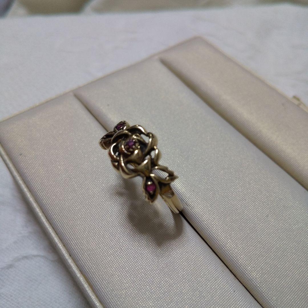 K9金バラ形リング1.7㌘