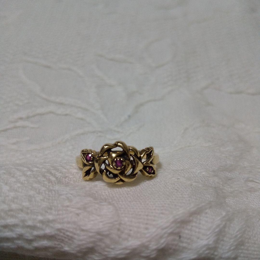 K9金バラ形リング1.7㌘