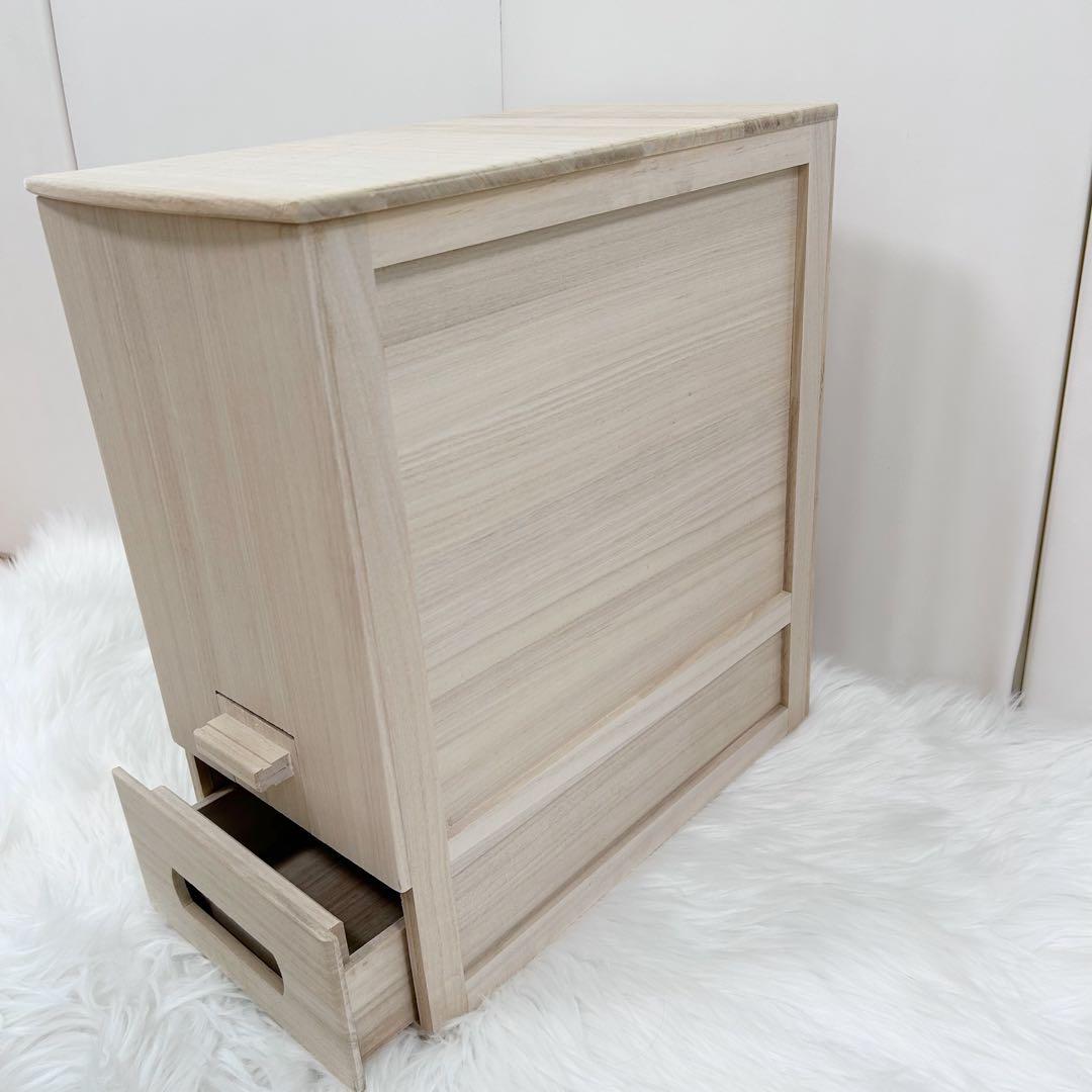 竹本木箱店 総桐天然木の計量米びつ　米蔵 10kg用 米びつ　桐　美品